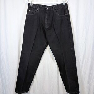Wrangler‎ Jeans Authentic Straight Leg Black Denim 5-Pocket 38 X 32